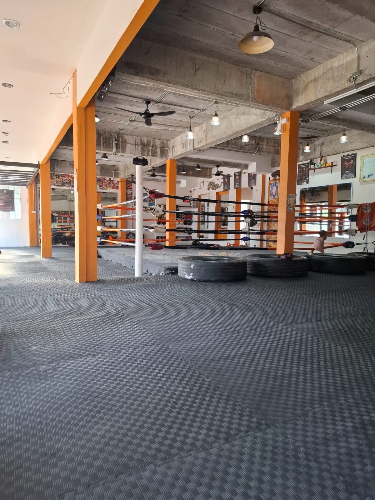Bo Phut camp training floor, heavy bags