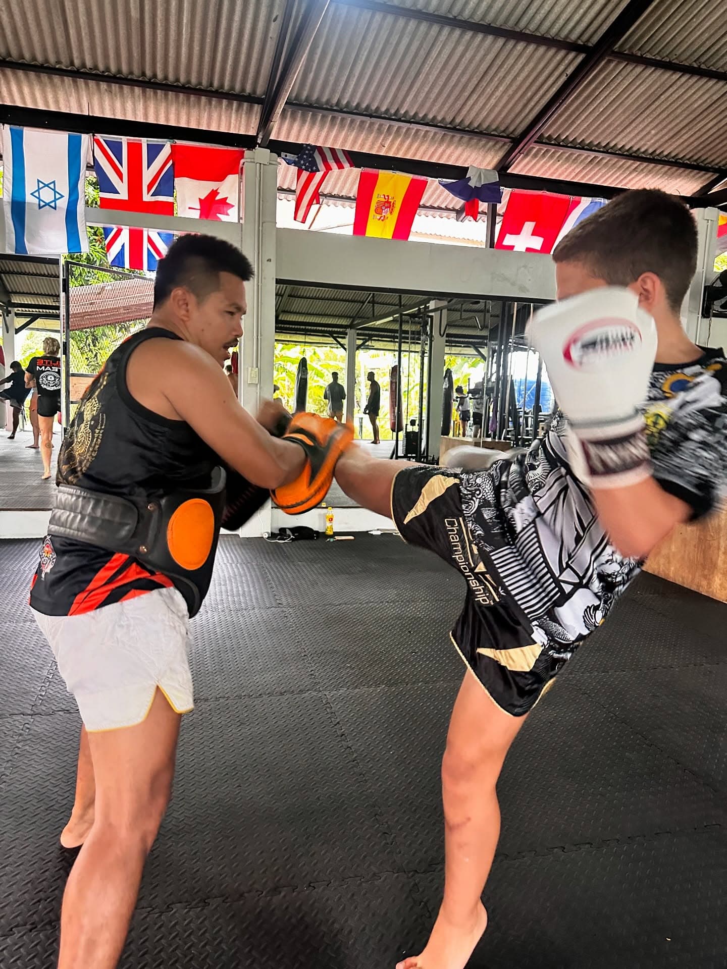 Kids Muay Thai class at Ratchawat camp