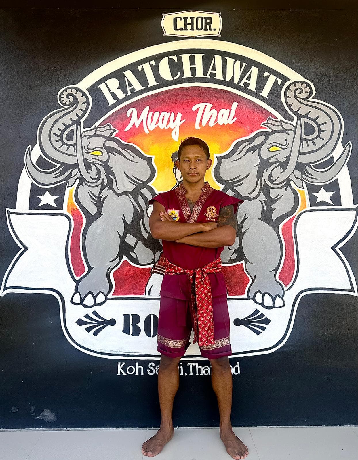 Kru Ratchawat, founder of Chor Ratchawat Muay Thai Gym in Koh Samui
