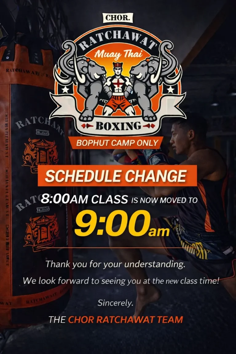 Muay thai Koh Samui - Announcement 1